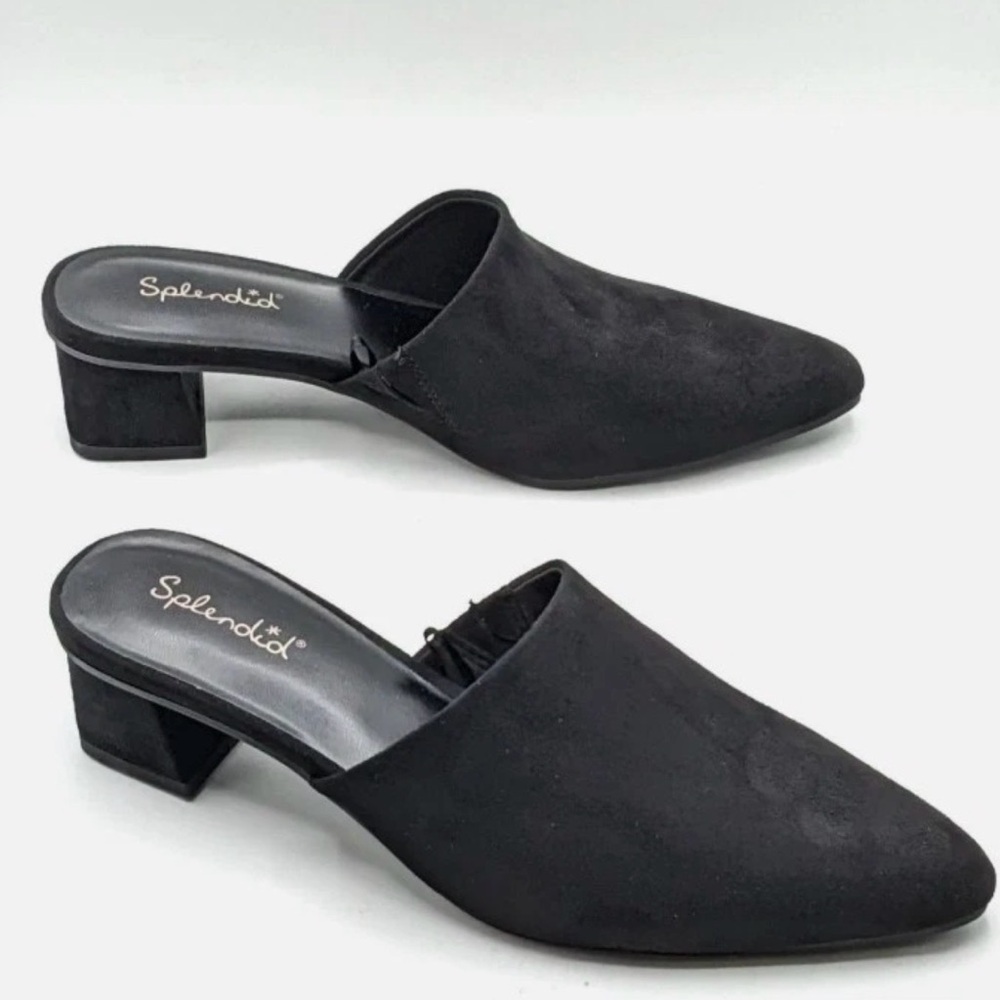 Splendid Black Suede Mules